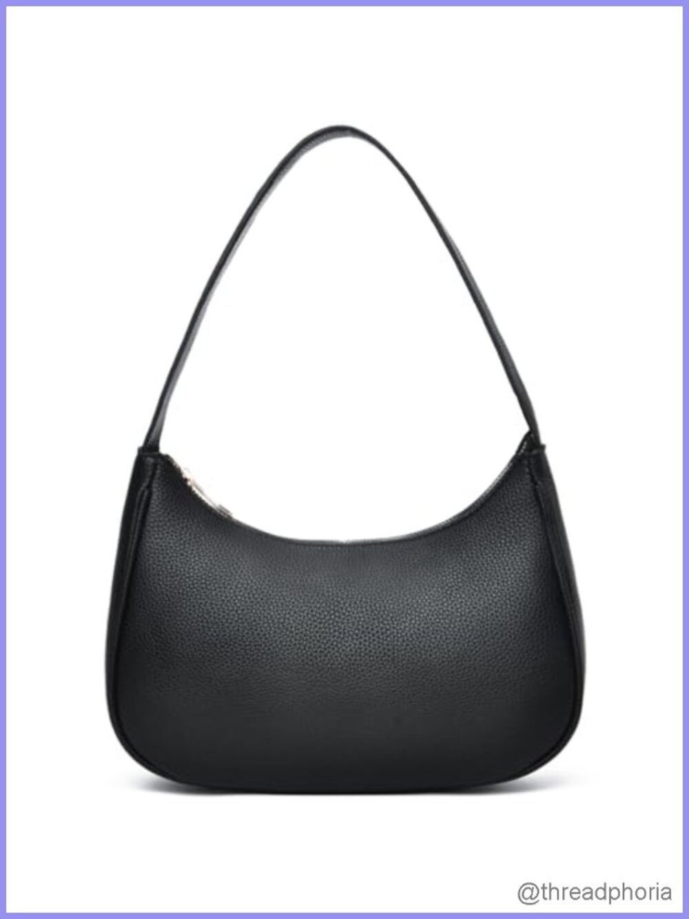 Vegan Leather Small Crescent Shoulder Bag for Women Hobo Handbag Gold Hardware